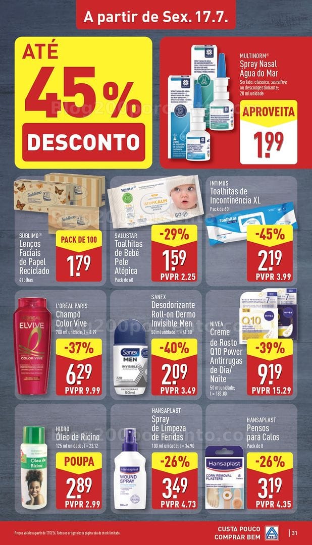 Antevisão Folheto ALDI Promoções de 13 a 19 julho